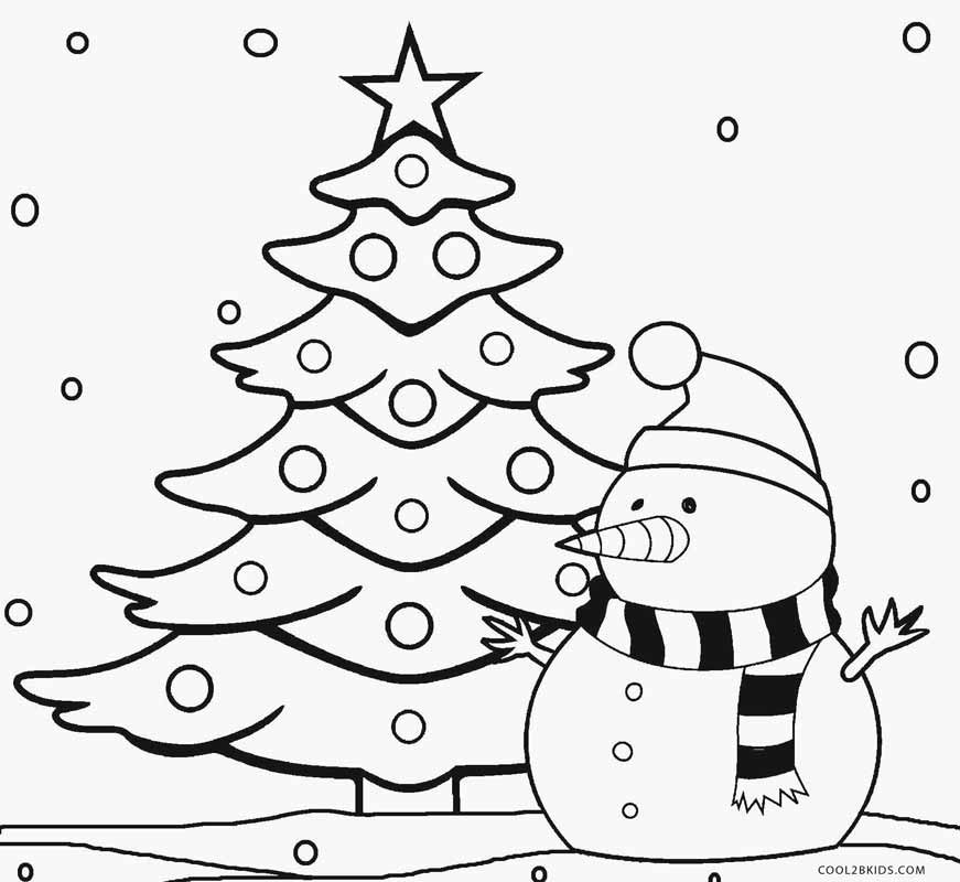 Christmas Tree Coloring Pages For Kids
 Printable Christmas Tree Coloring Pages For Kids