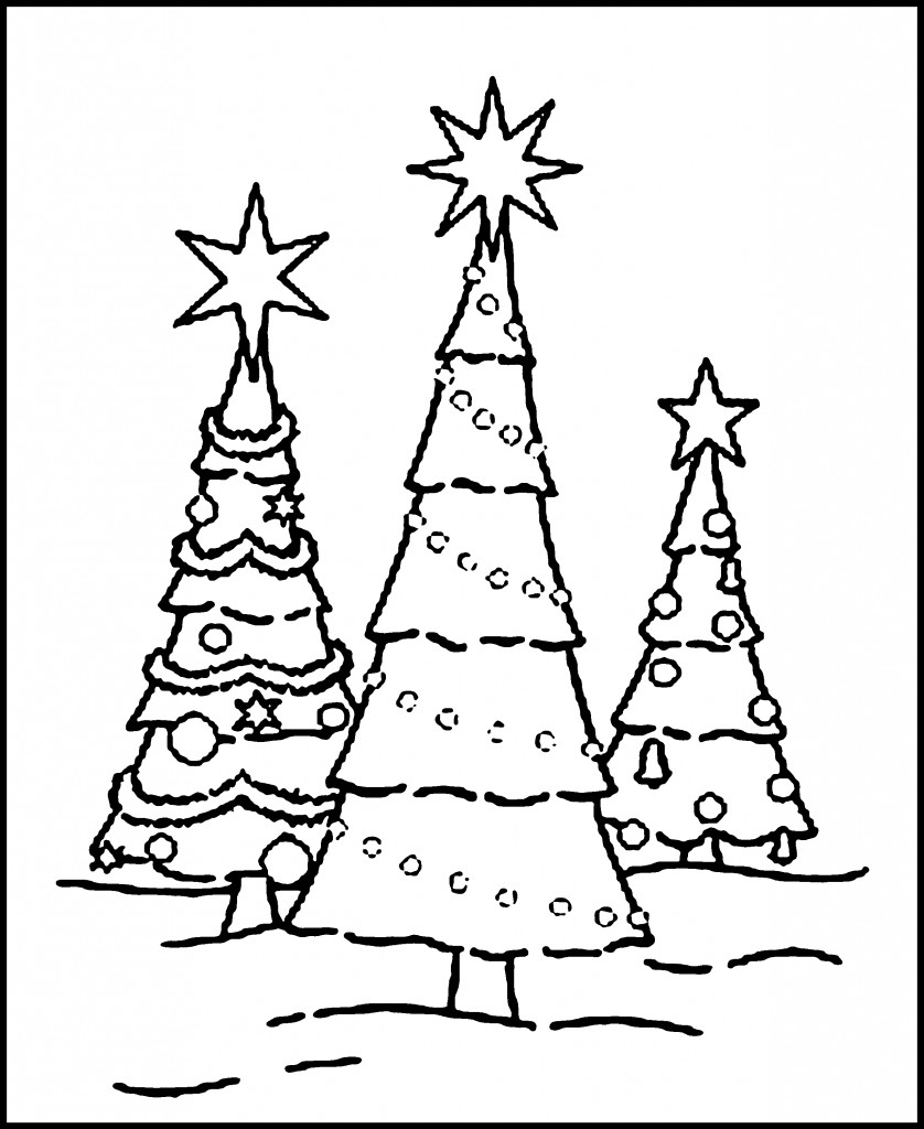 Christmas Tree Coloring Pages For Kids
 Free Printable Christmas Tree Coloring Pages For Kids