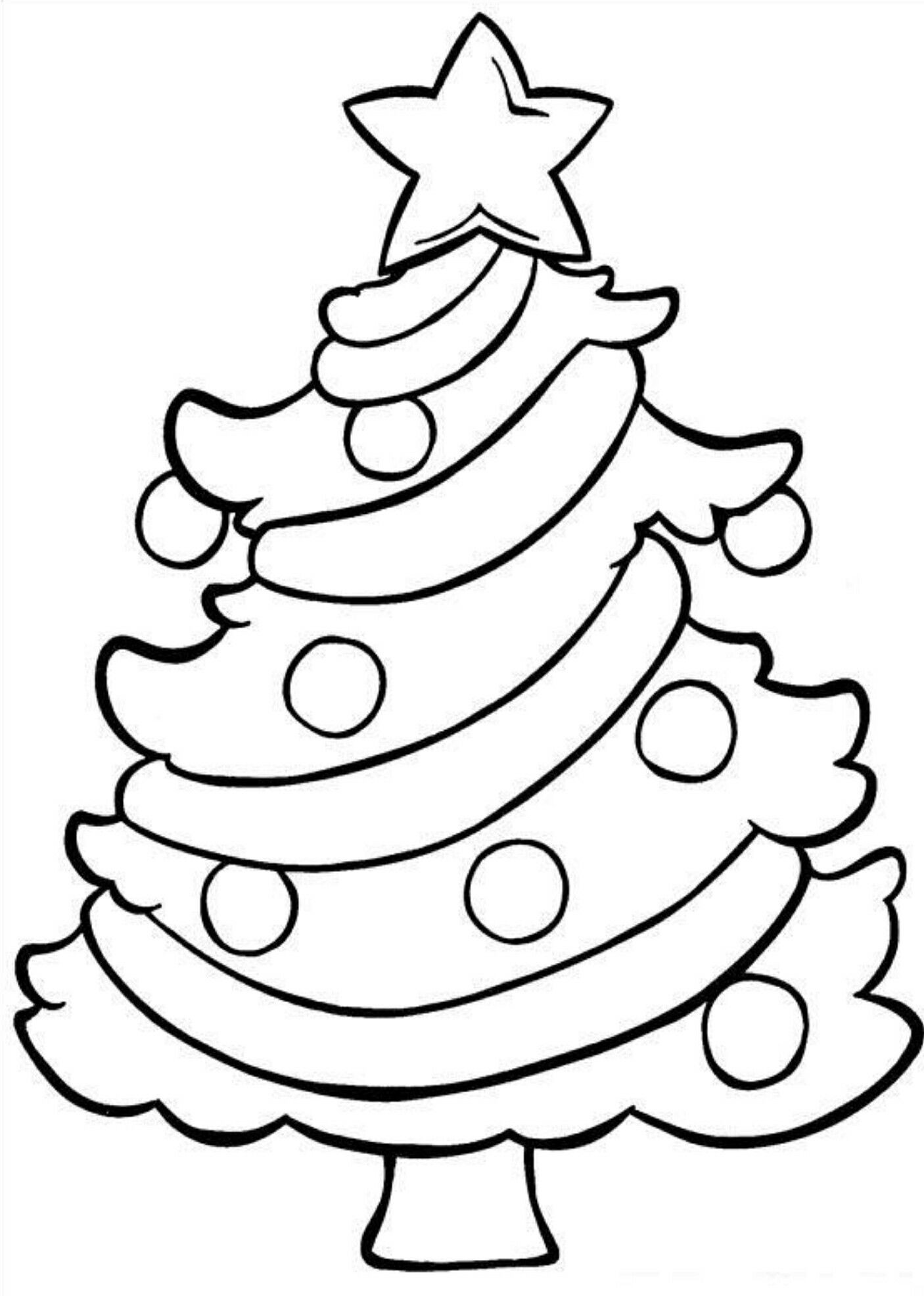Christmas Tree Coloring Pages For Kids
 Pin by Esther on Pre K stuff