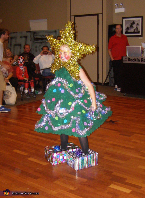 Christmas Tree Costume DIY
 Christmas Tree Homemade Halloween Costume 2 4