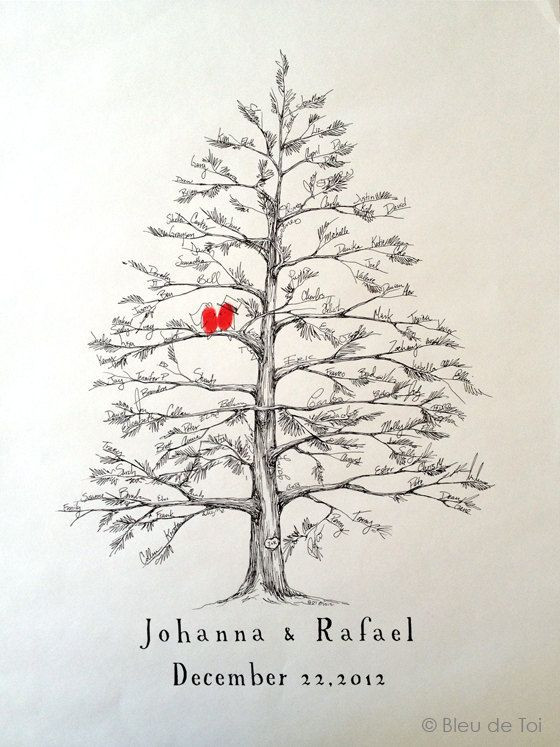 Christmas Wedding Guest Book Ideas
 Guest book alternative holiday pine signature tree