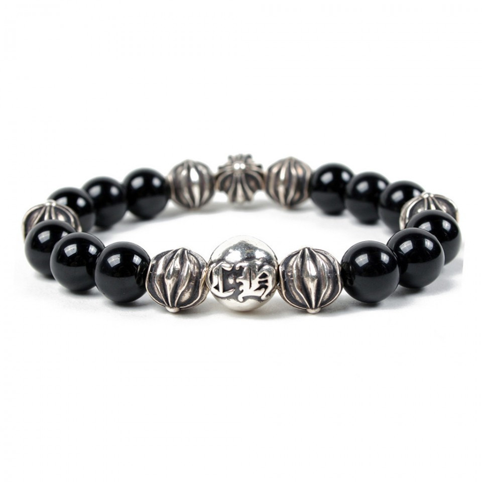 Chrome Hearts Bracelet
 Chrome Hearts CH PLUS BALL ONYX 10MM BEAD BRACELET