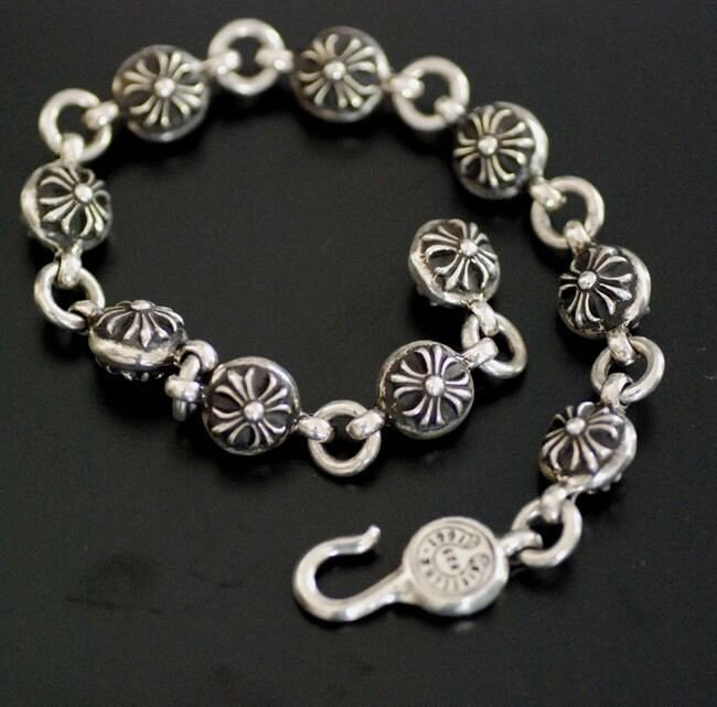 Chrome Hearts Bracelet
 CHROME HEARTS Sterling silver Cross Charm Ball Bracelet