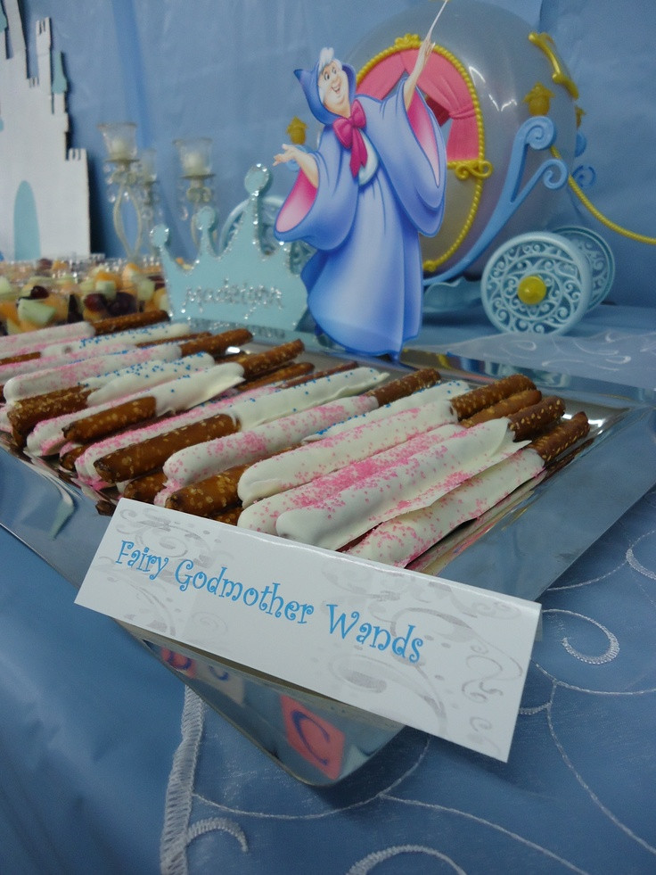Cinderella Party Food Ideas
 Cinderella birthday fairy godmother wands