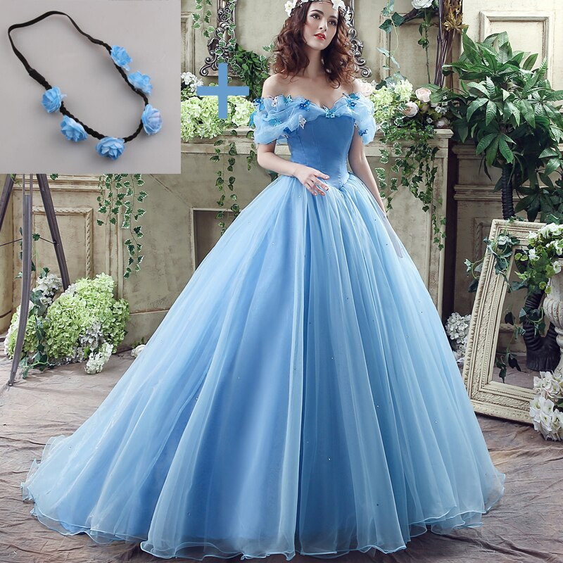 Cinderella Wedding Gown
 iLoveWedding Deluxe Cinderella Wedding Dress Blue