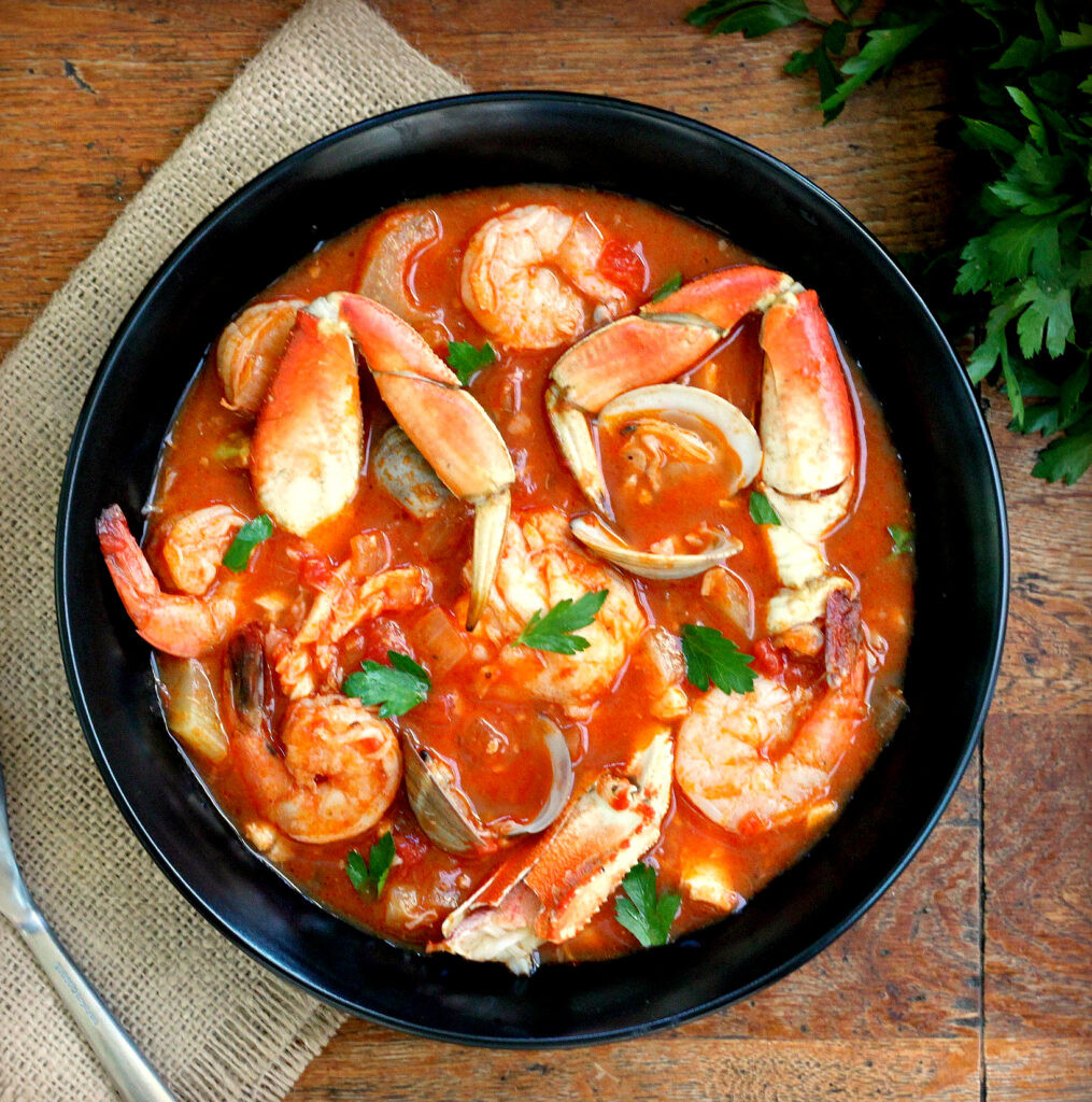 Cioppino Seafood Stew
 Cioppino Seafood Stew with Red Wine and Fennel Wine4Food