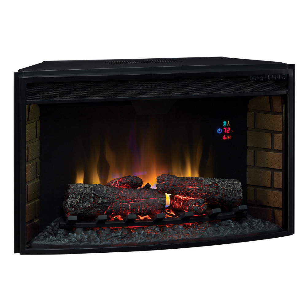Classic Flame Electric Fireplace Insert
 ClassicFlame 32 in SpectraFire Curved Electric Fireplace