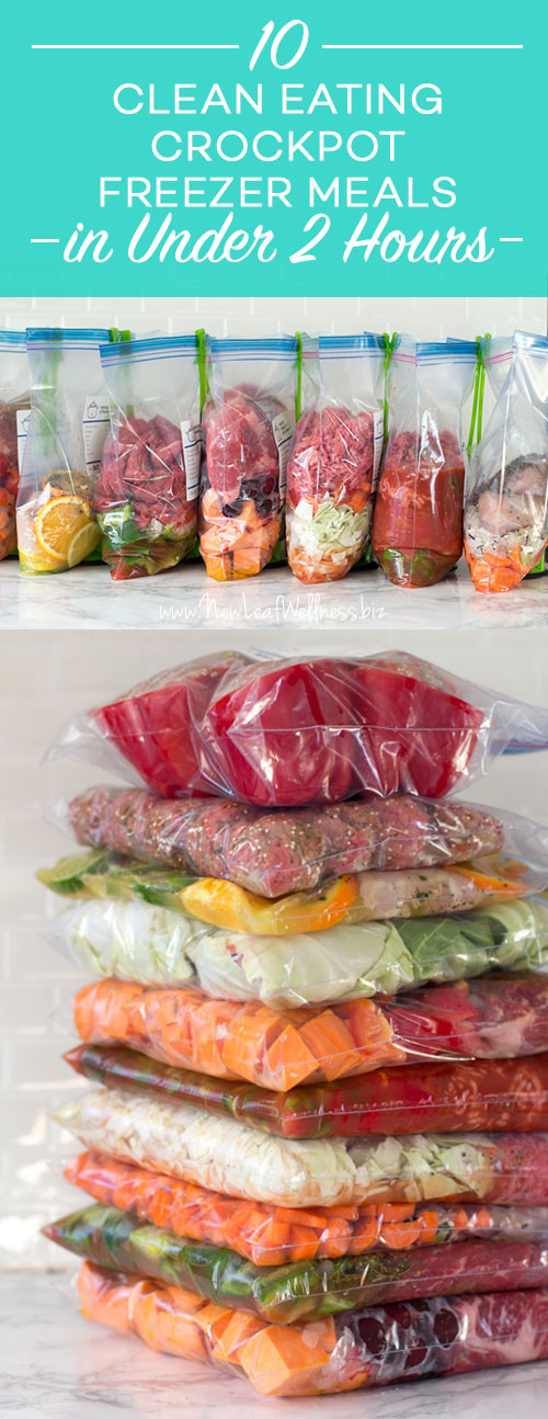 Clean Eating Freezer Meals
 10 “Clean Eating” Crockpot Freezer Meals in Less Than 2