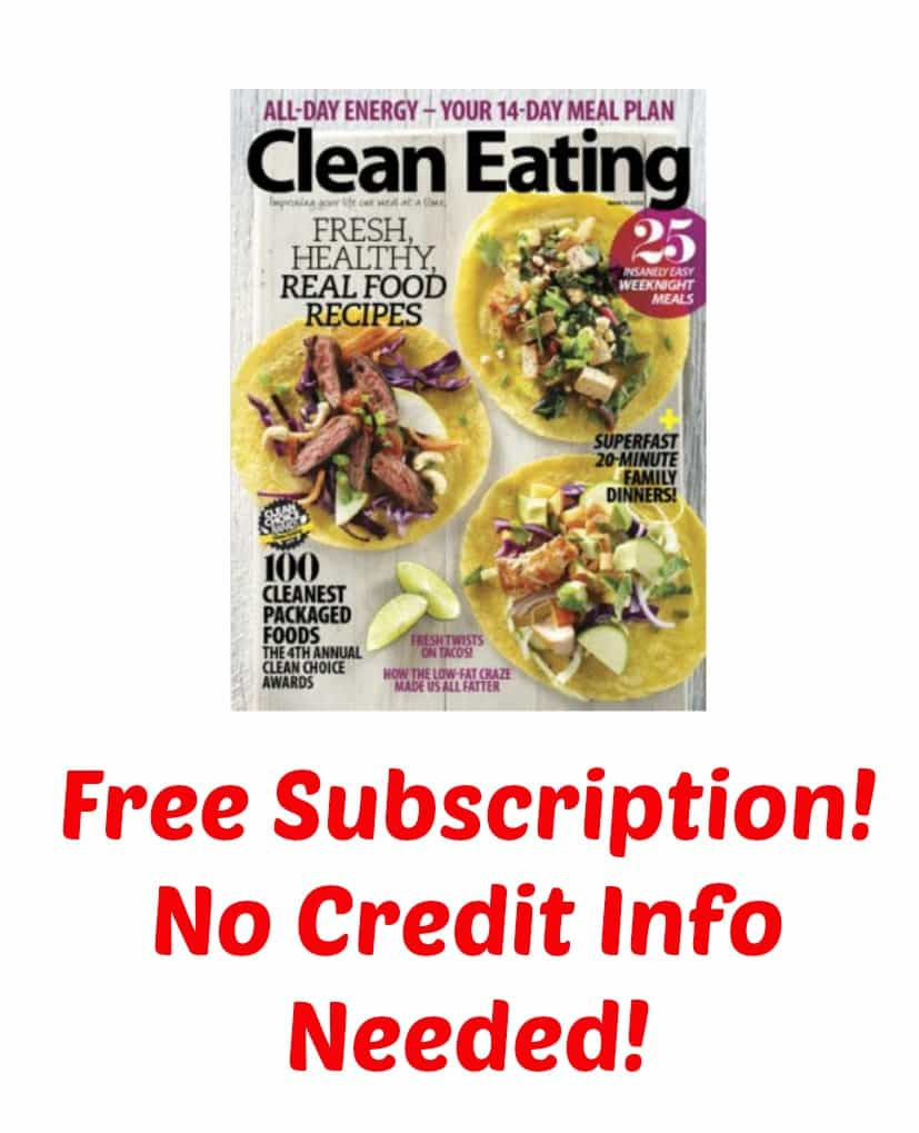 Clean Eating Magazine Subscription Discount
 Free e Year Digital Subscription To Clean Eating