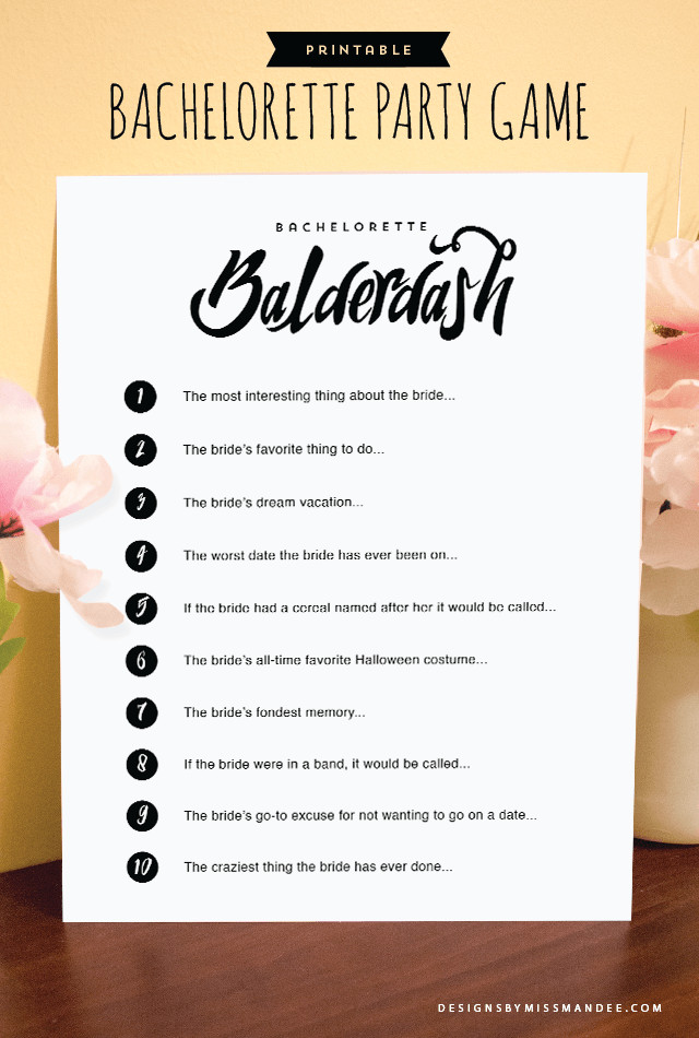 Clean Fun Bachelorette Party Ideas
 Bachelorette Party Game – Bachelorette Balderdash