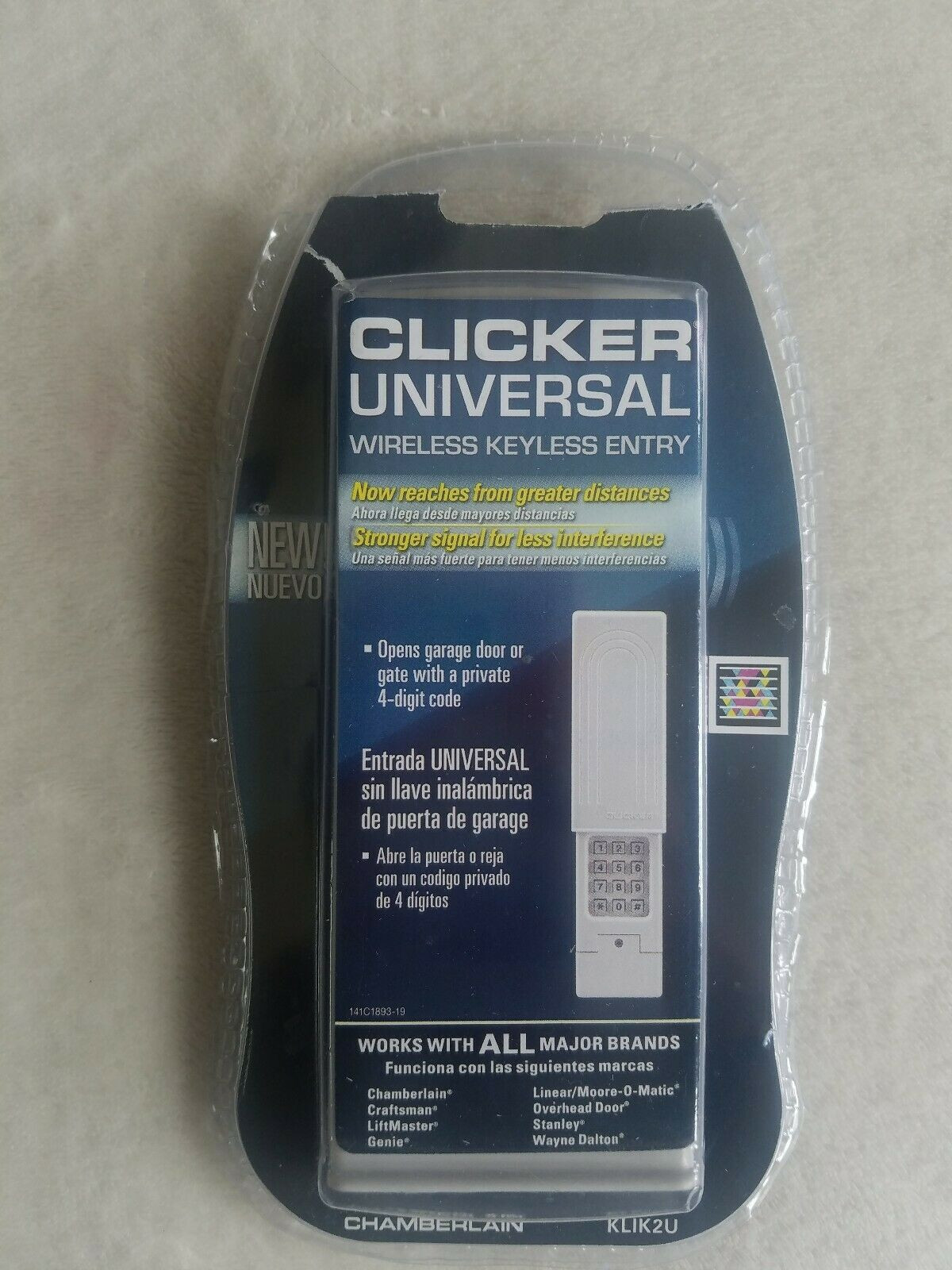 clicker garage door opener keypad reset