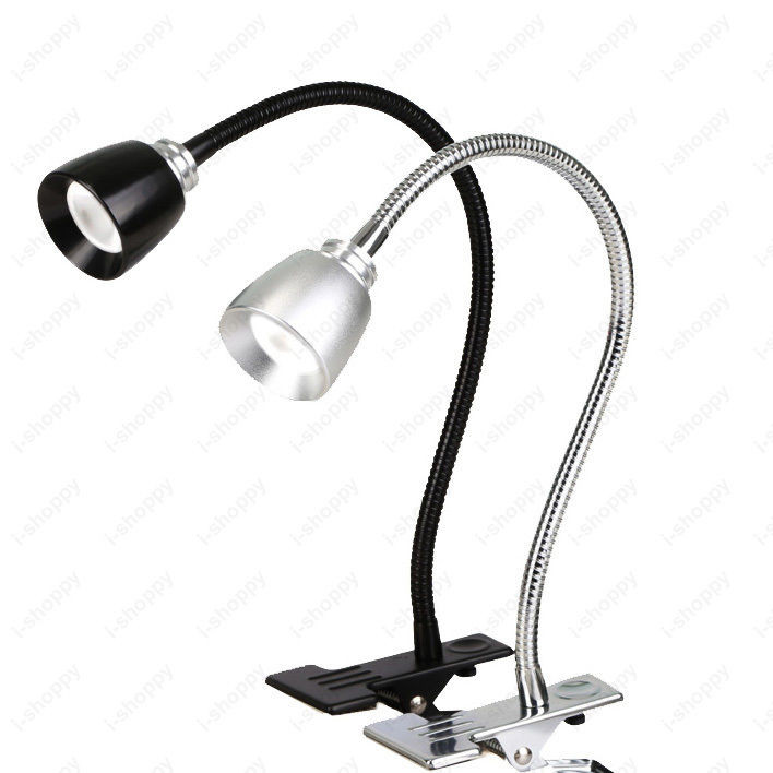 Clip On Bedroom Light
 3W LED Desk Light Clip Clamp Reading Bedroom Flexible Pipe