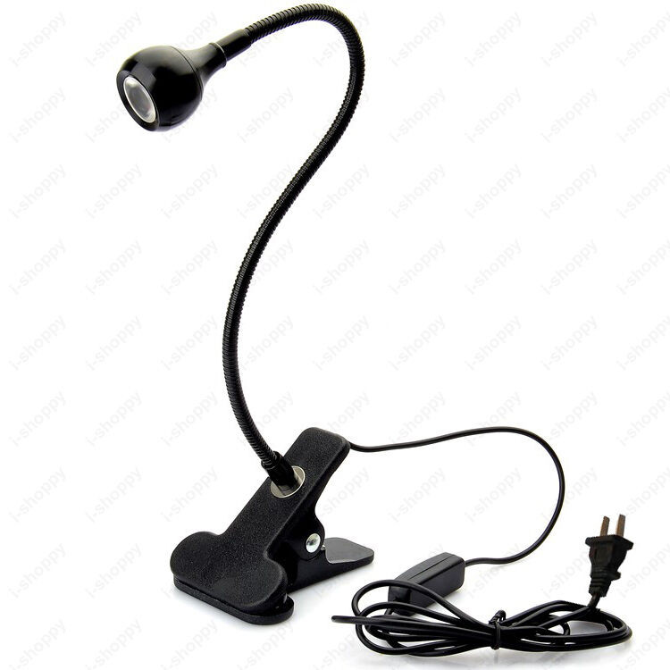 Clip On Bedroom Light
 3W LED Clamp Clip ON OFF Button Plug Light Desk Picture