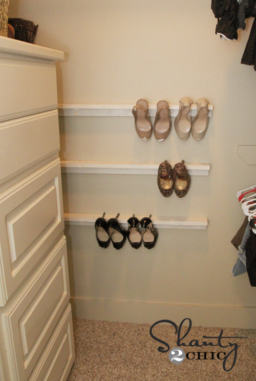 Closet Shoe Rack DIY
 Closet Organization Shoe Organizers DIY Shanty 2 Chic