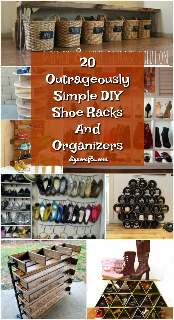 Closet Shoe Rack DIY
 20 Outrageously Simple DIY Shoe Racks And Organizers You
