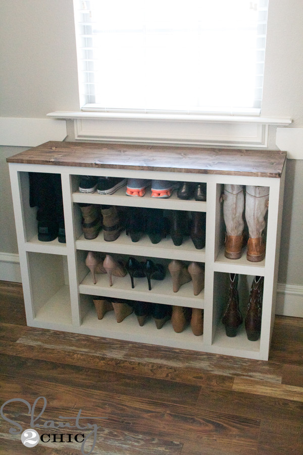 Closet Shoe Rack DIY
 DIY Shoe Storage Cabinet Shanty 2 Chic