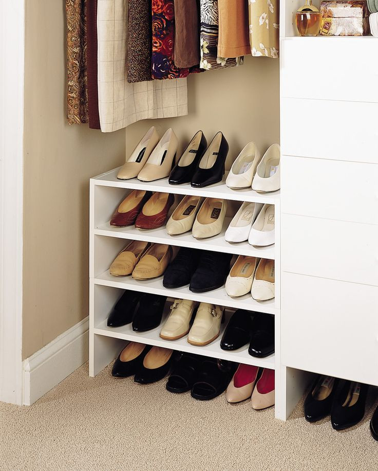 Closet Shoe Rack DIY
 shoe storage ideas