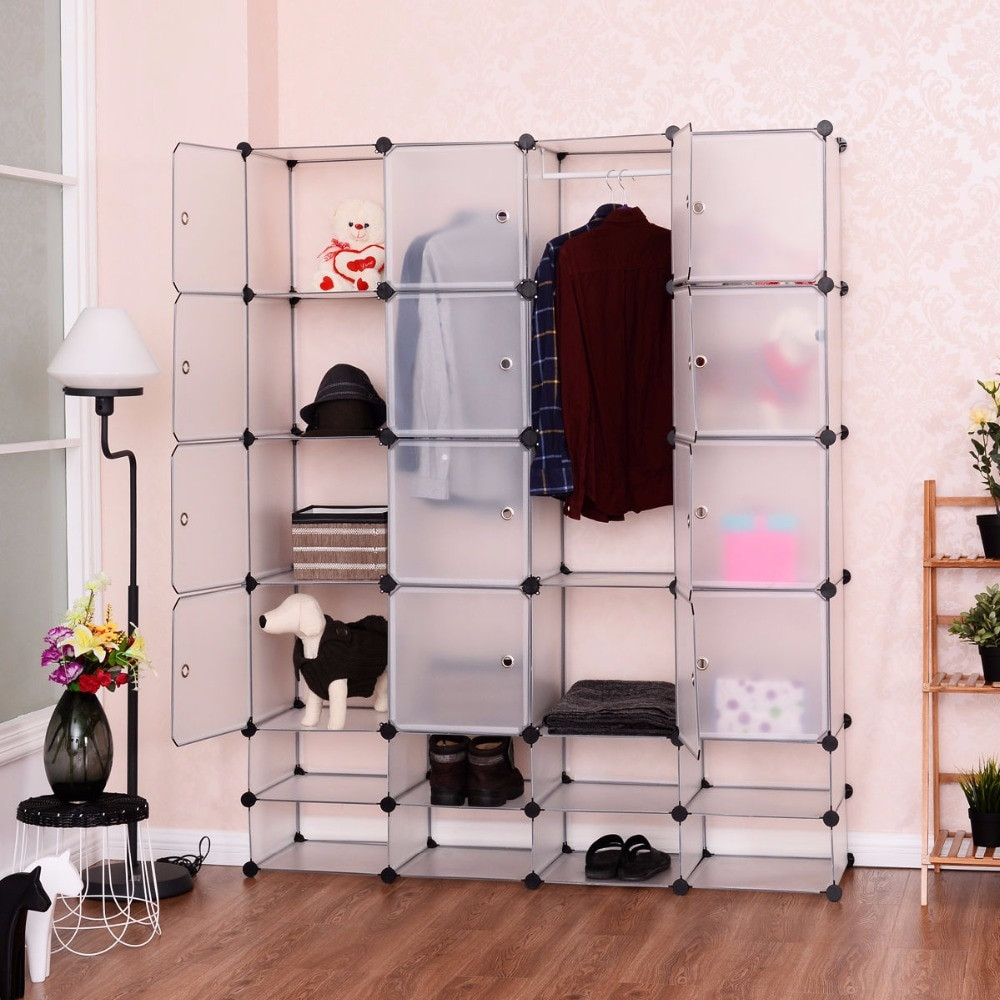 Clothes Organizer DIY
 Goplus DIY 16 8 Cube Portable Clothes Wardrobe 1 Hook