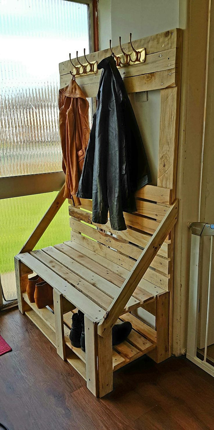 Coat Rack Bench DIY
 515 best Pallet Coat Racks & Coat Hangers images on