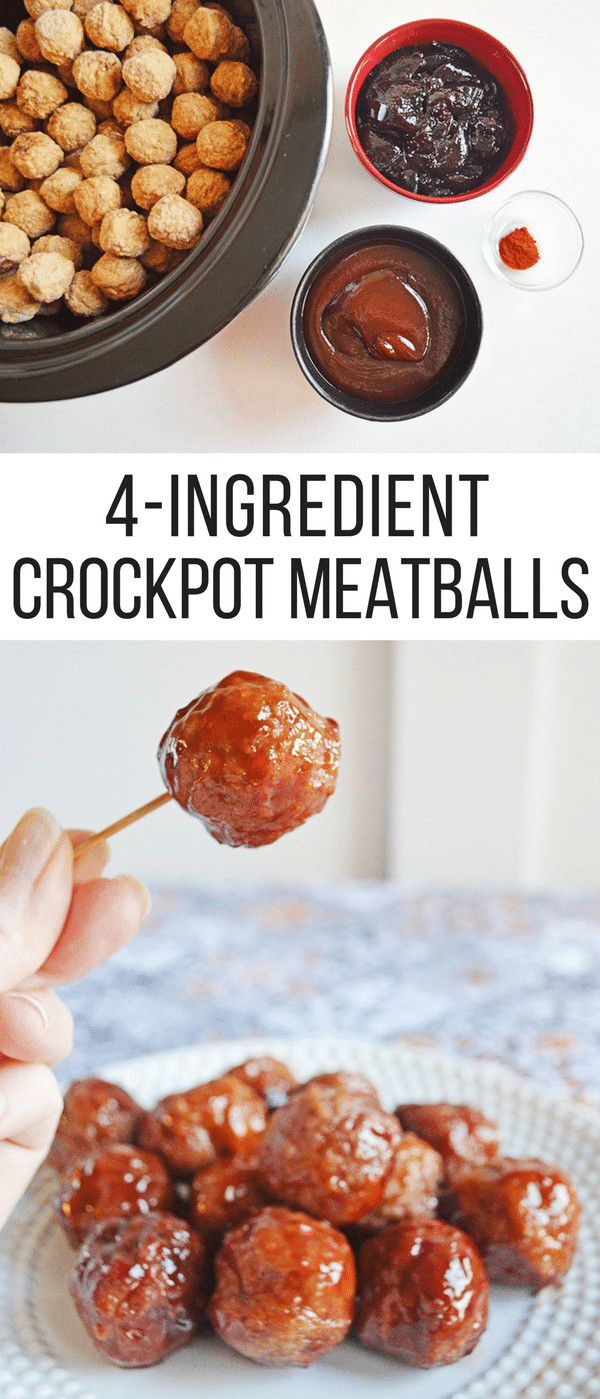 Cocktail Meatballs Grape Jelly Bbq Sauce
 Crockpot Grape Jelly Meatballs Easy 4 Ingre nt Recipe