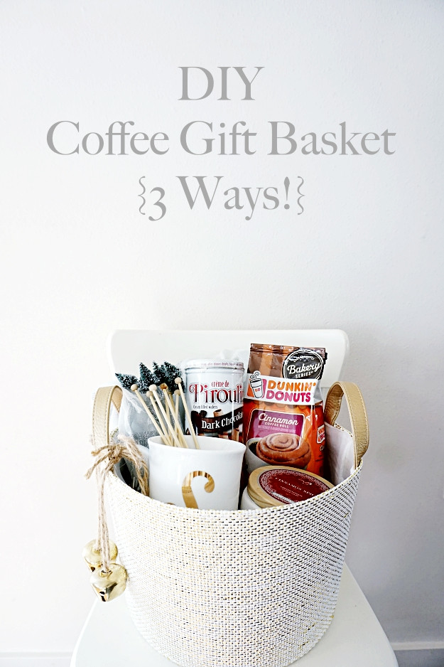 Coffee Gift Basket Ideas Homemade
 DIY Coffee Gift Basket 3 Ways Belle Vie