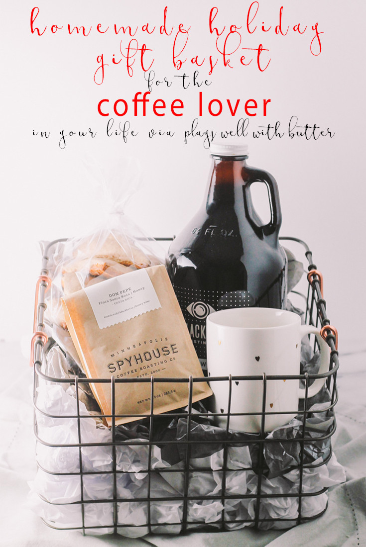 Coffee Mug Gift Basket Ideas
 coffee t basket for the holidays via playswellwithbutter