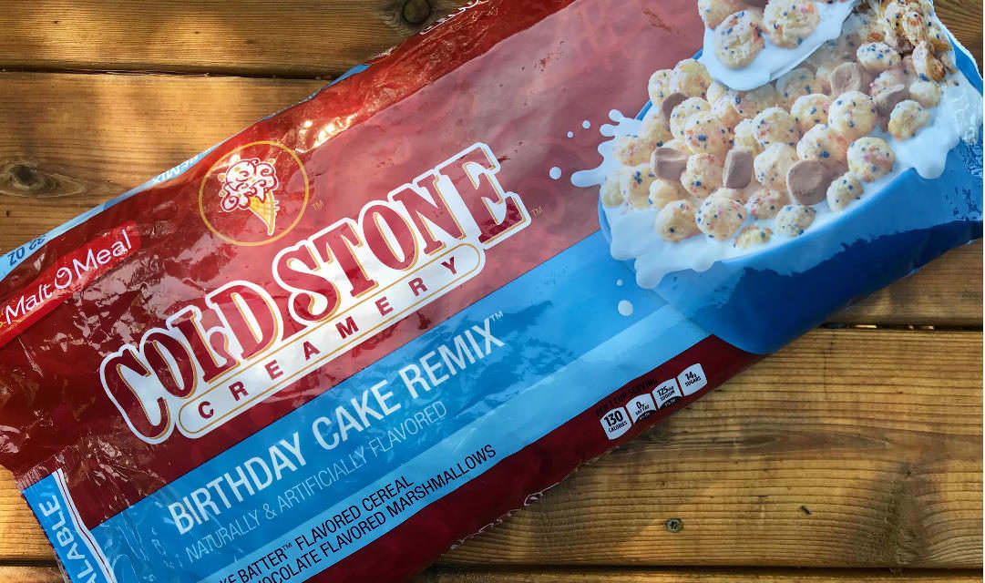 Cold Stone Birthday Cake Remix
 Cold Stone Creamery Birthday Cake Remix Cereal Review