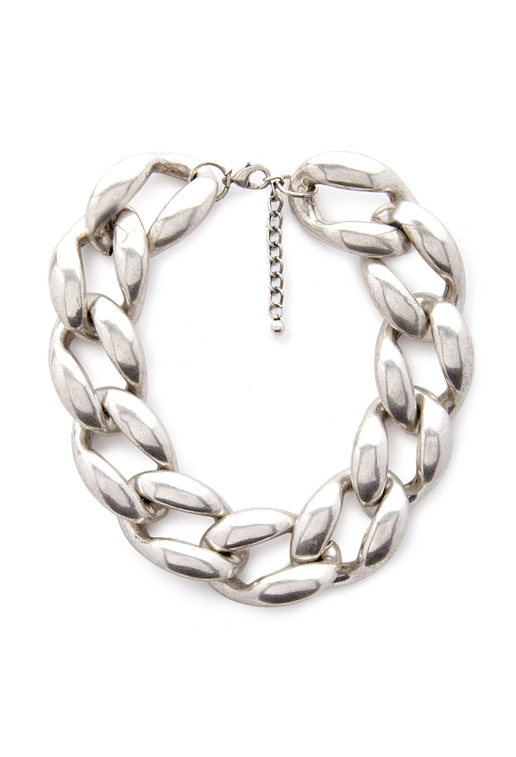 Collar Necklace Forever 21
 Lyst Forever 21 Chain Link Collar Necklace in Metallic