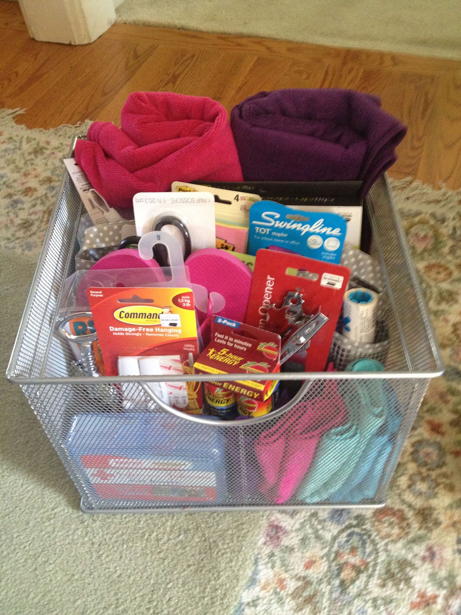 College Graduation Gift Ideas For Sister
 College t basket I made for my little sister s HS