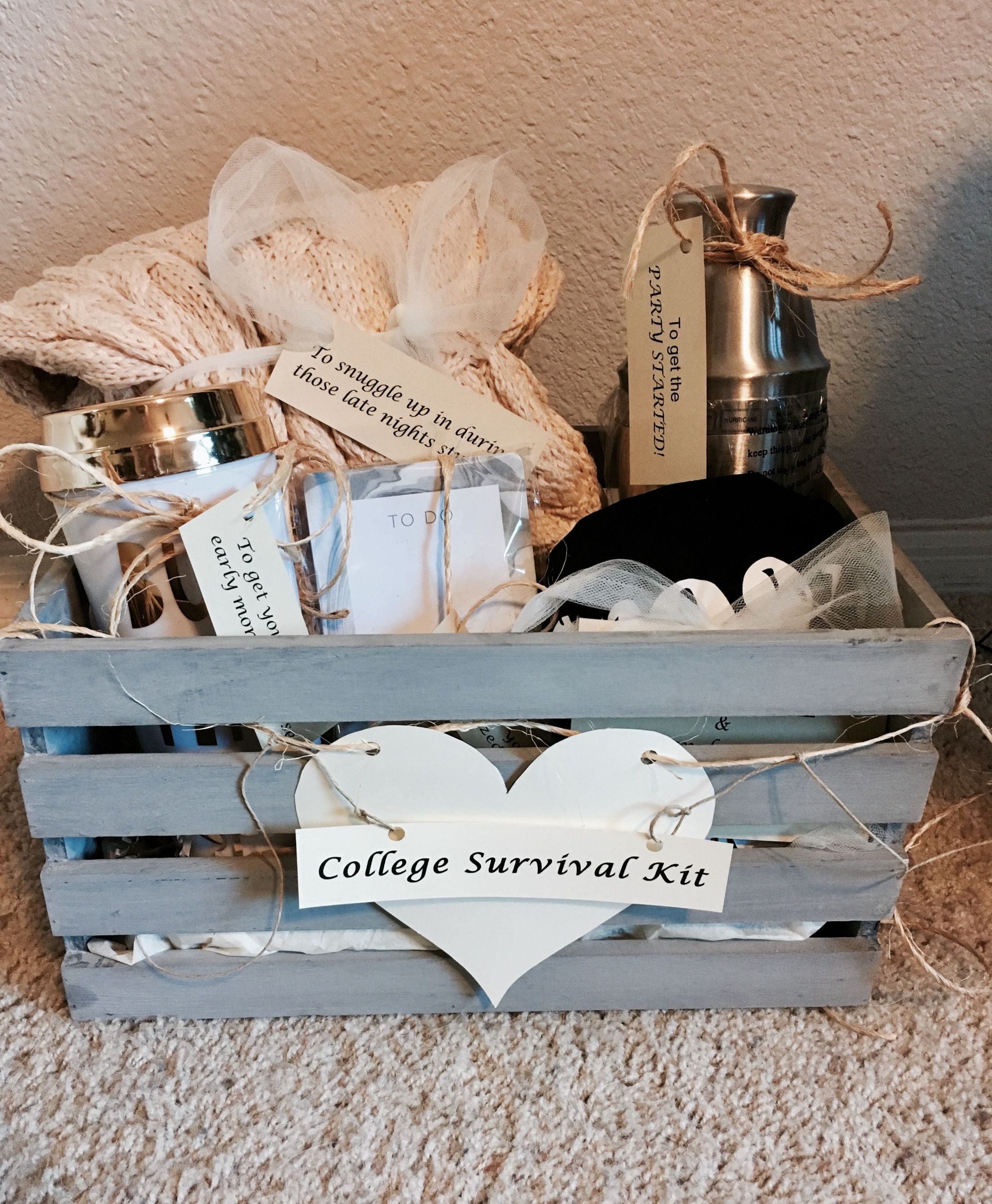 College Graduation Gift Ideas For Sister
 "College Survival Kit" High School graduation t for my