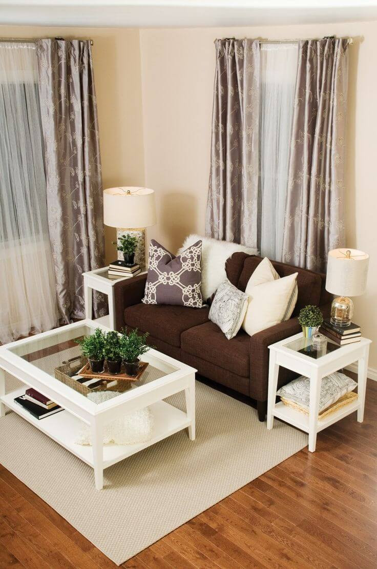 Color For Small Living Room
 Simple Way to Decorate Small Living Room with Brown Color