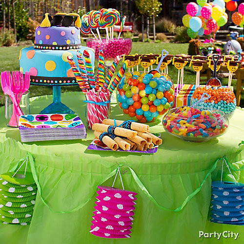 Colorful Graduation Party Ideas
 Colorful Polka Dot Sweets and Treats Table Idea Colorful