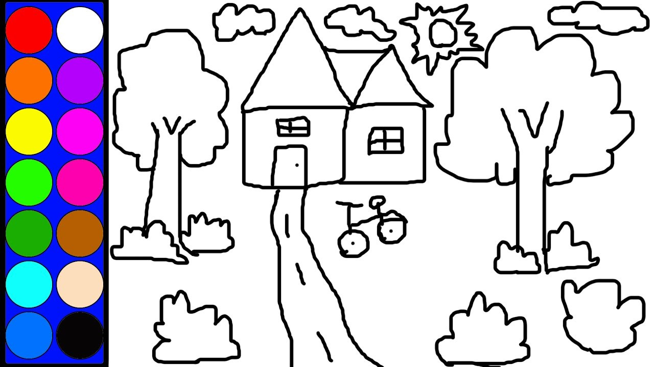 Coloring Art For Kids
 Learn Colors Lovely House Coloring Page Learn DIY Drawing