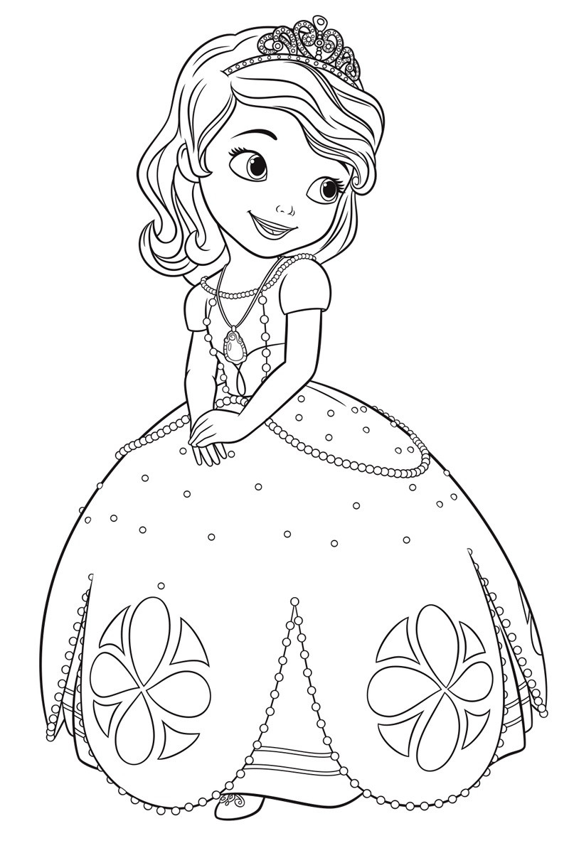 Coloring Book For Girls
 Sofia the First coloring pages for girls to print for free