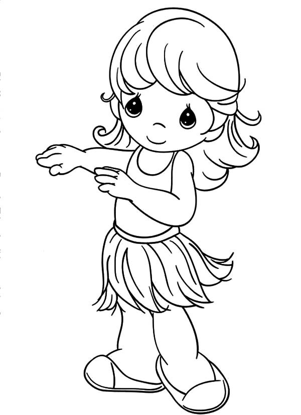 Coloring Book For Girls
 Precious Moments Hula Girl Coloring Pages