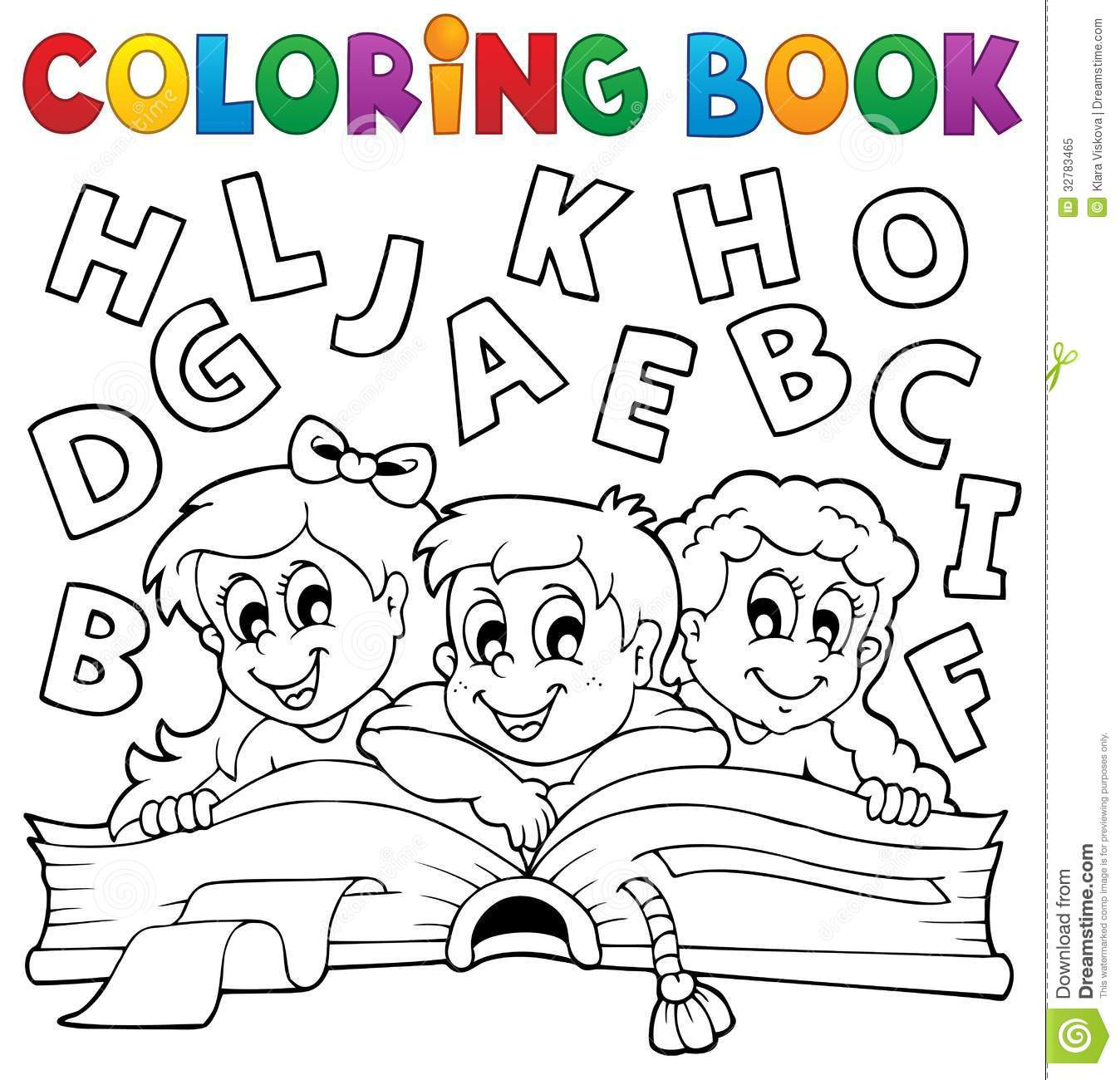 Coloring Book Kids
 Coloring book kids theme 5 stock vector Image of clipart