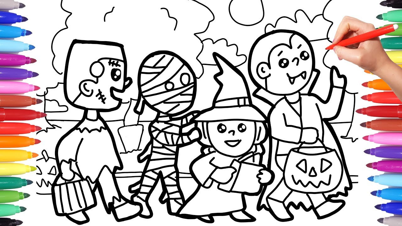 Coloring Book Kids
 Halloween Coloring Pages for Kids Trick or Treat Coloring