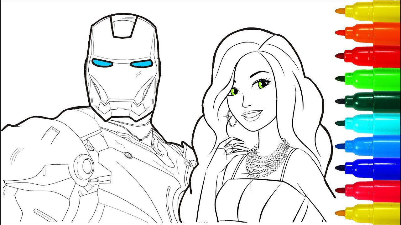 Coloring Book Kids
 Iron Man Barbie Coloring Pages