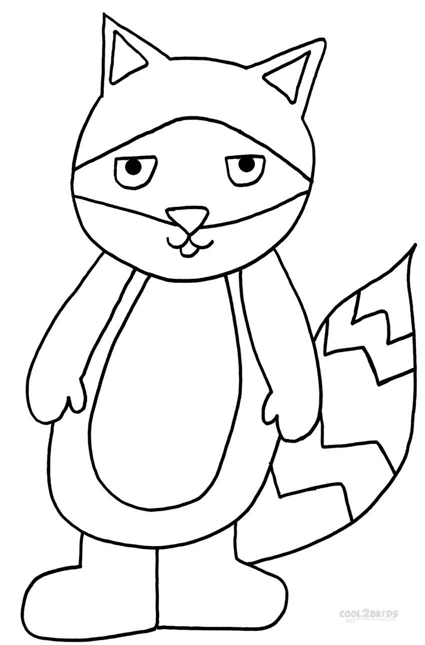 Coloring Book Kids
 Printable Raccoon Coloring Pages For Kids