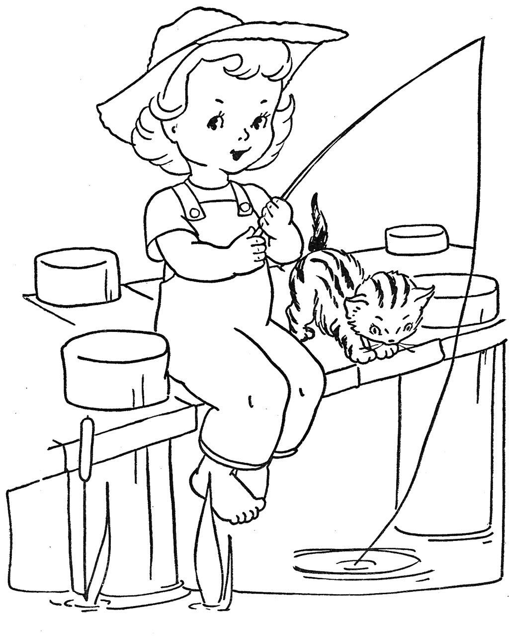 Coloring Books For Little Girls
 little girl fishing coloring pages Google Search