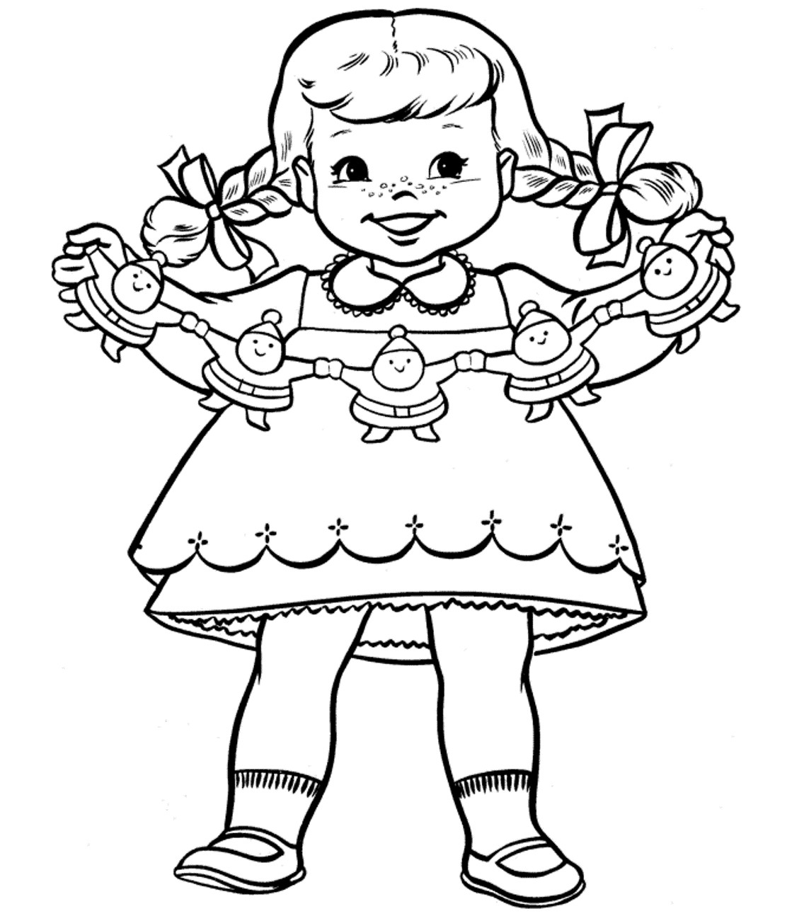 Coloring Books For Little Girls
 Christmas Coloring Pages A Little Girl Coloring Home