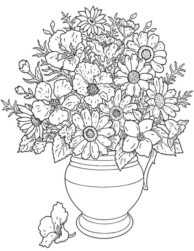 Coloring Pages For Adults Abstract Flowers
 Abstract Flower Coloring Pages