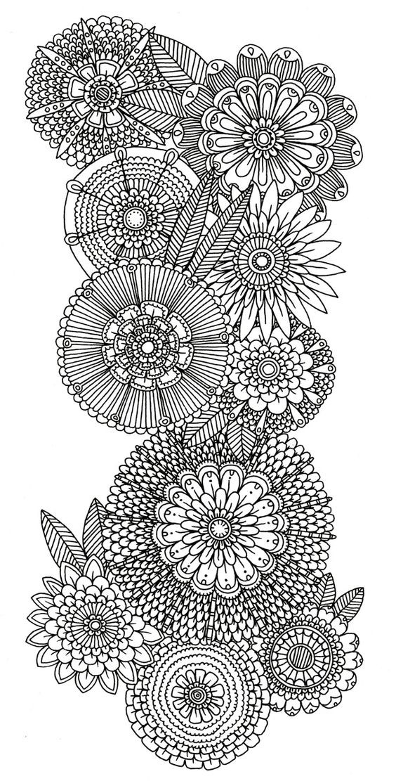 Coloring Pages For Adults Abstract Flowers
 abstract doodle flower Coloring pages colouring adult