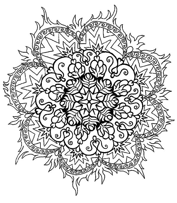 Coloring Pages For Adults Abstract Flowers
 Simple Abstract Coloring Pages