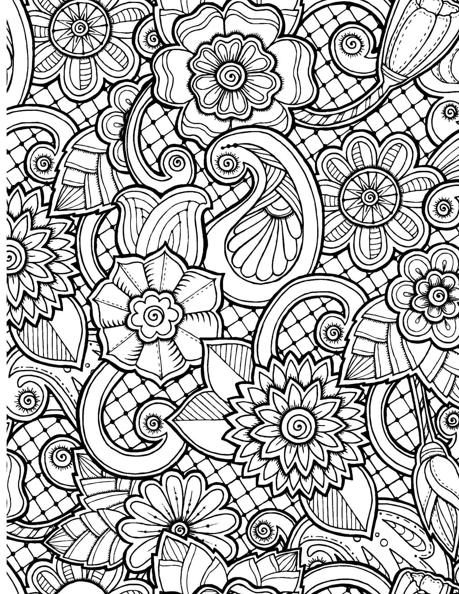 Coloring Pages For Adults Abstract Flowers
 Most everyone loves to flowers sometimes and coloring