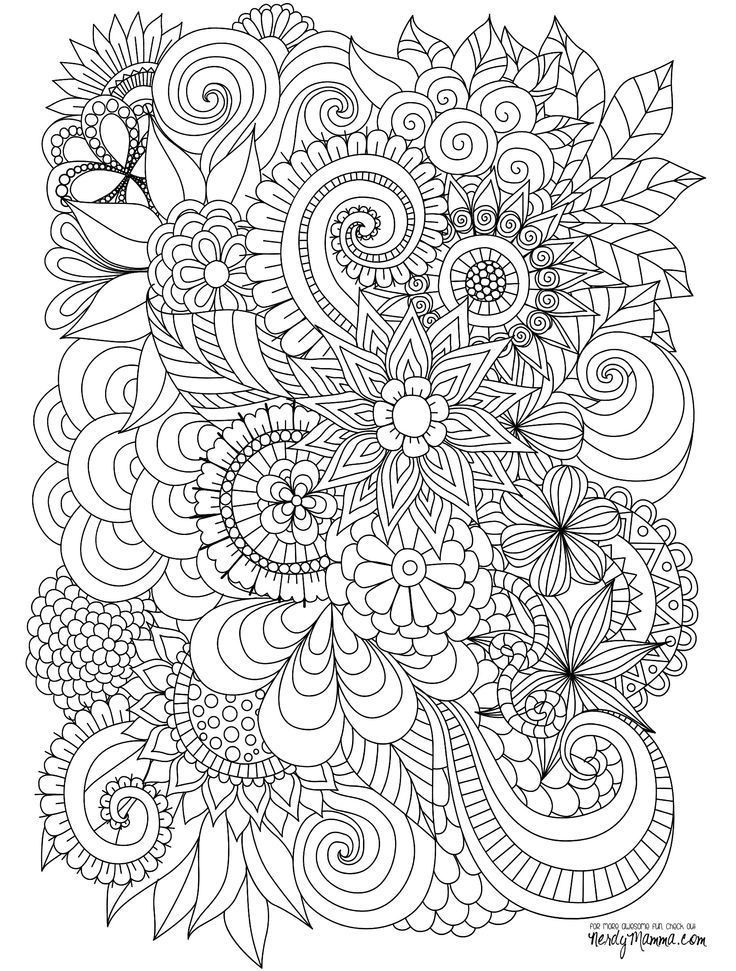 Coloring Pages For Adults Abstract Flowers
 64 best Adult Coloring images on Pinterest