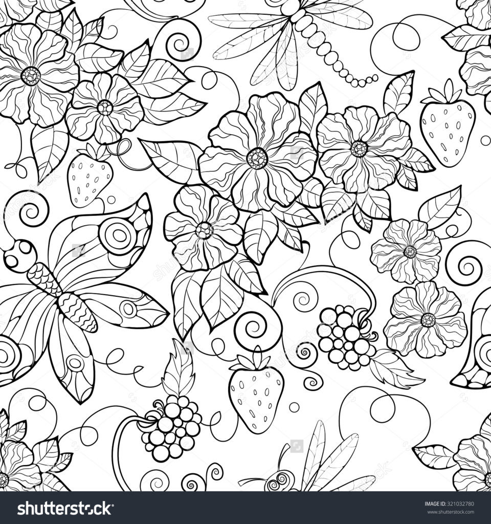 Coloring Pages For Adults Abstract Flowers
 Coloring Pages Butterfly Pattern Flowers Coloring Pages