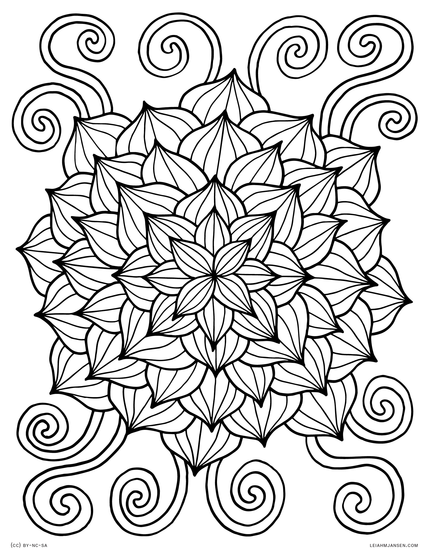 Coloring Pages For Adults Abstract Flowers
 Coloring Pages