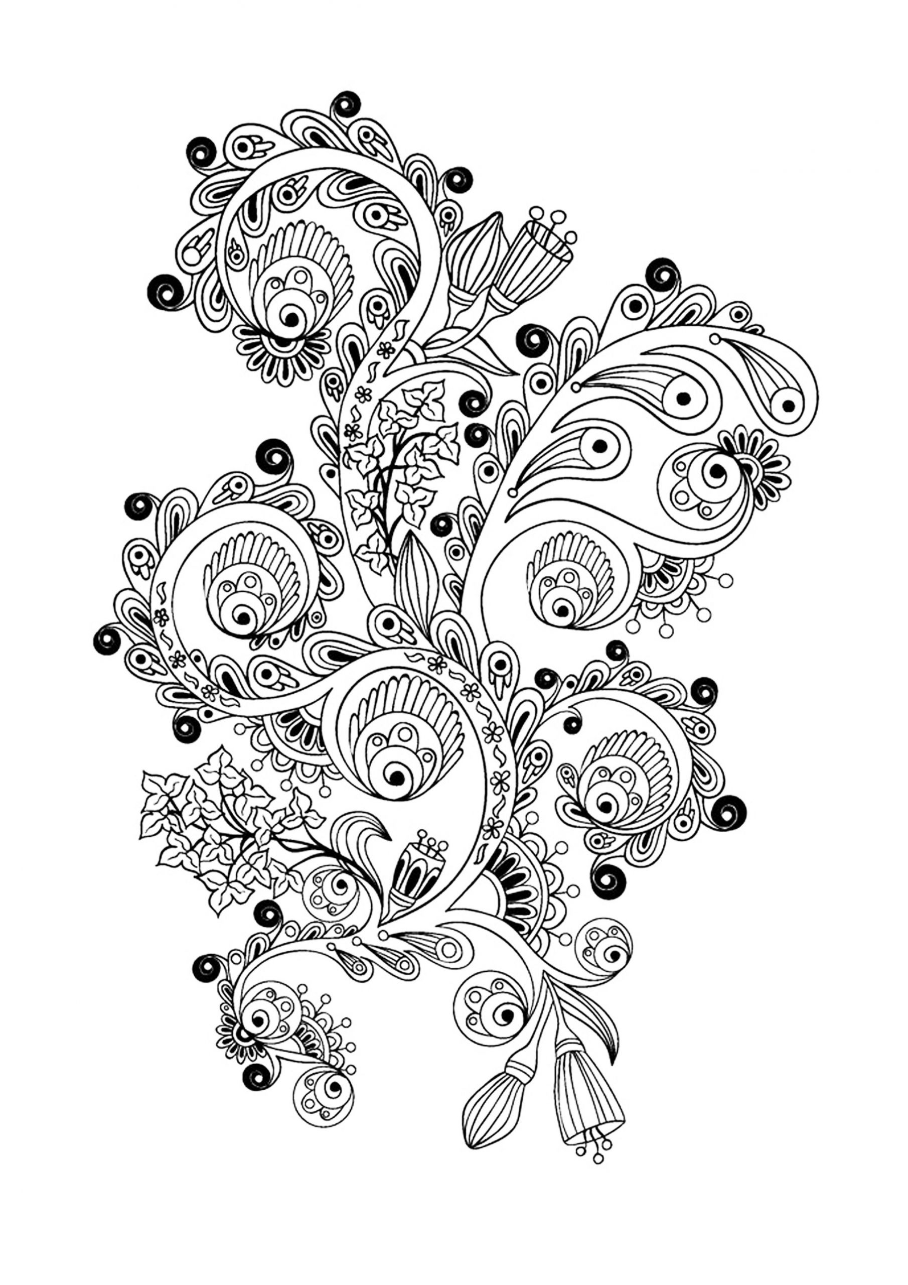 Coloring Pages For Adults Abstract Flowers
 Flower Coloring Pages for Adults Best Coloring Pages For