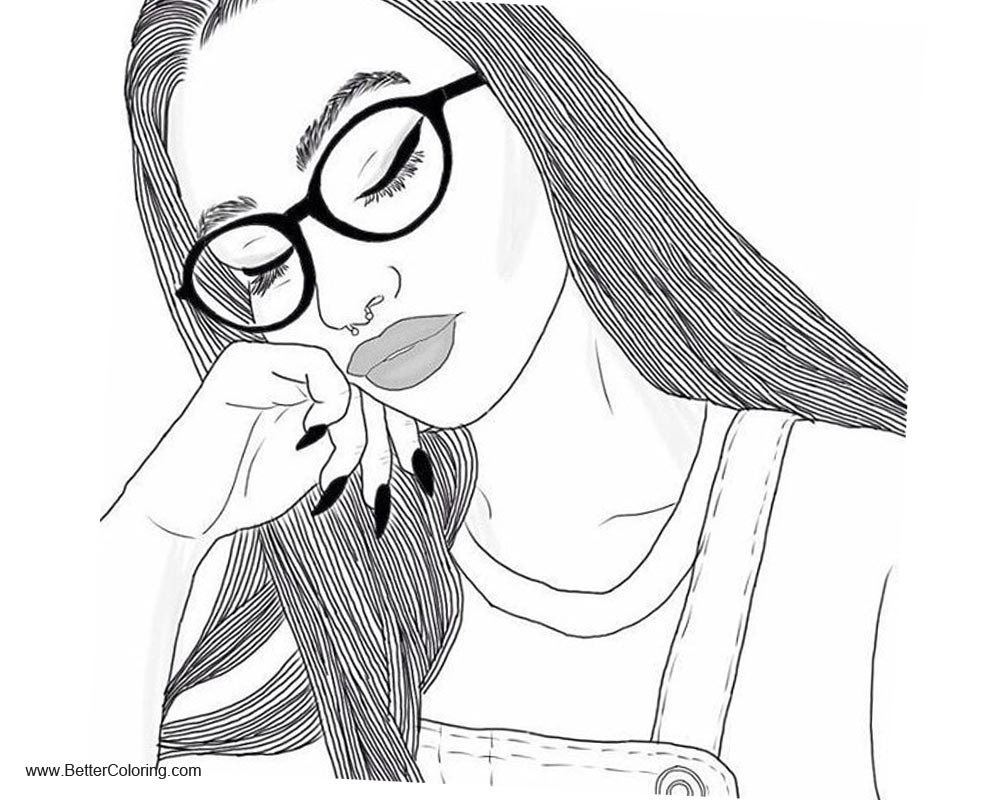 Coloring Pages For Girls Teens
 Girly Coloring Pages Sleepy Girl Free Printable Coloring